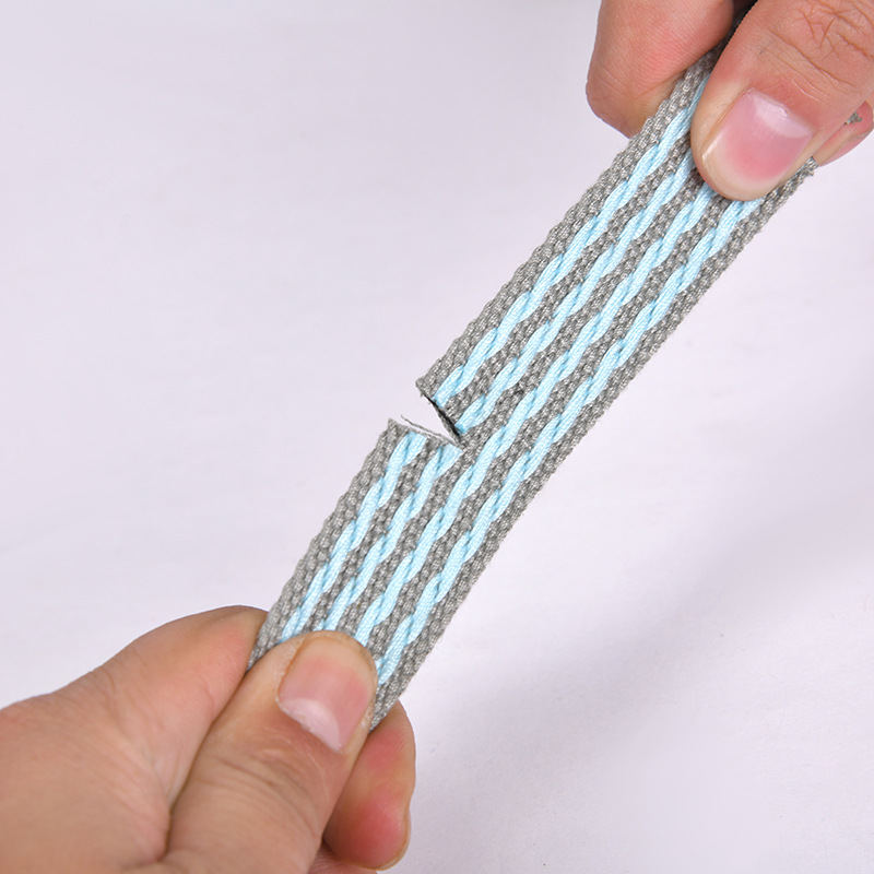 Manufacturers Wholesale Polyester Cotton Intercolor Striped Ribbon Imitation Cotton Intercolor Belt Bag Yoga Canvas Bag Plain Belt Application Scenario