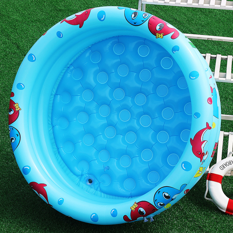 New household inflatable children's ocean ball pool, baby round printed swimming pool, fishing and water play pool toys in stock details Picture