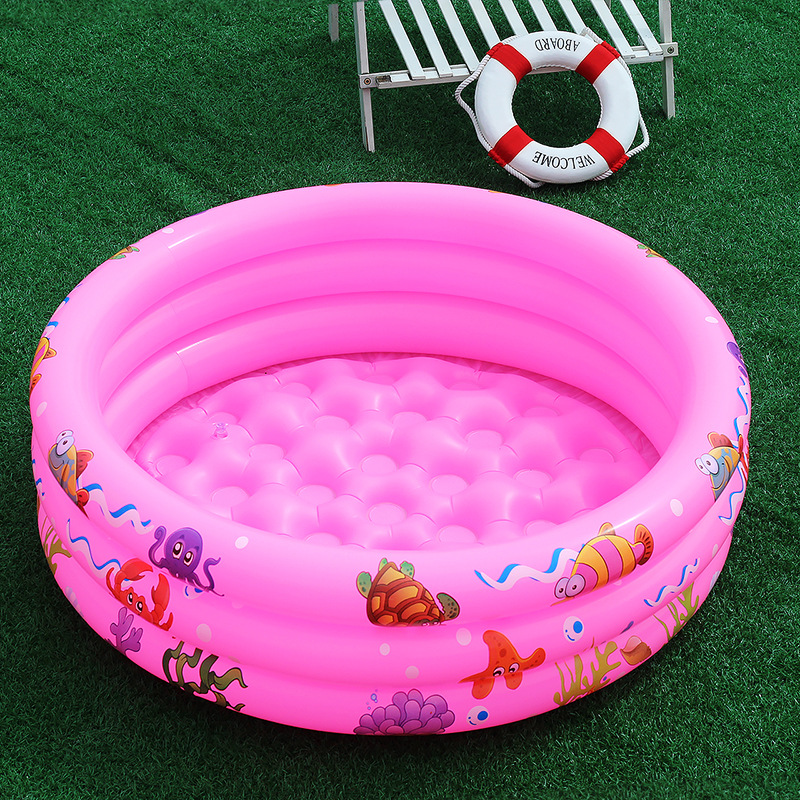 New household inflatable children's ocean ball pool, baby round printed swimming pool, fishing and water play pool toys in stock Specification drawing