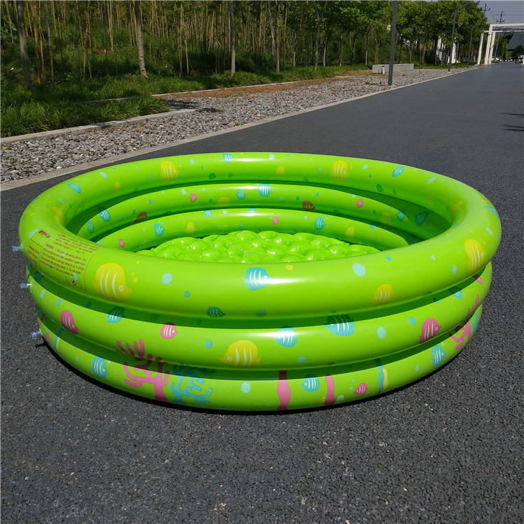 Factory direct sales: Yingtai Sanhuan Ball Pool, Children's Water Play Pool, Outdoor inflatable fishing Pool, wholesale in stock Specification drawing