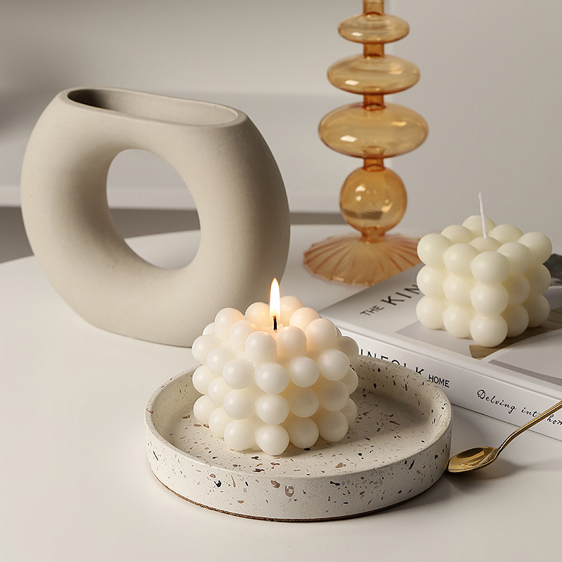 Nordic InS-style scented candles, creative geometric shaped home decoration small ornaments, home living room and bedroom fragrances Application Scenario
