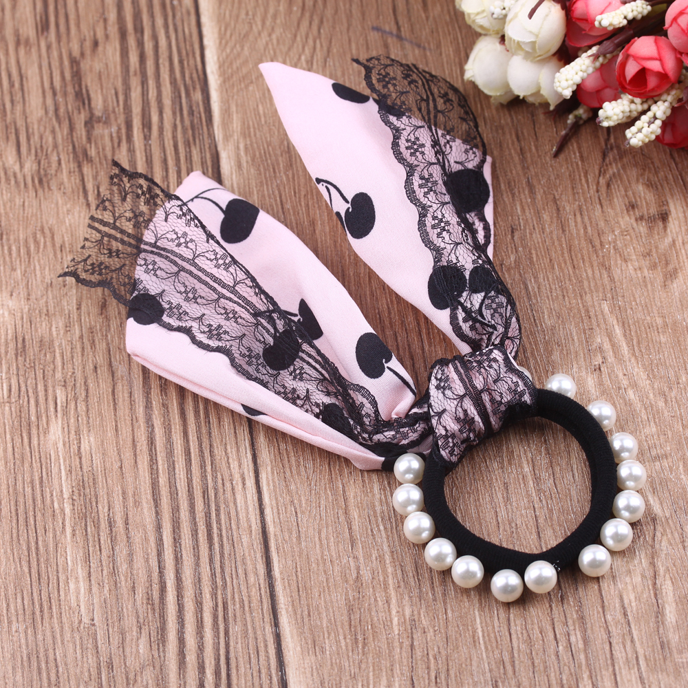 10-yuan store wholesale accessories, popular female headwear such as lace ribbons, bows and pearl hair bands Specification image
