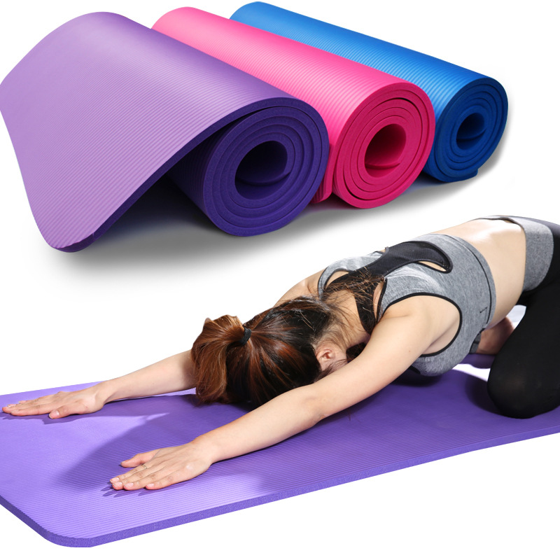 NBR瑜伽垫加宽加厚舞蹈垫子瑜珈垫健身垫瑜伽练习垫防滑健身垫详情图1
