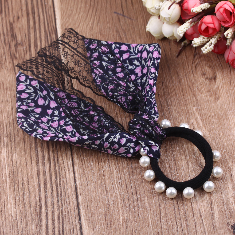 10-yuan store wholesale accessories, popular female headwear such as lace ribbons, bows and pearl hair bands Item Picture