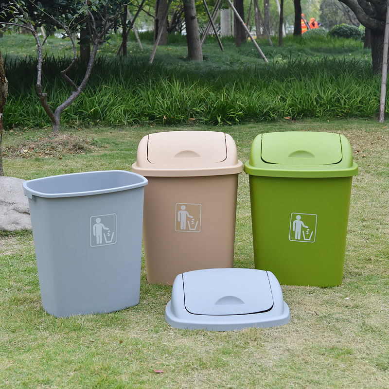 70L, 50L large-capacity outdoor property commercial covered kitchen and household covered classroom trash cans, extra-large size Specification image