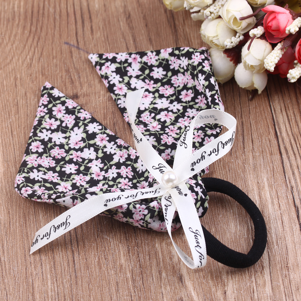 5-yuan store accessories: Floral hair ties, ribbon-like ponytails, super ethereal hair ties, women's ponytails, summer hair bands, sweet hair accessories Application Scenario