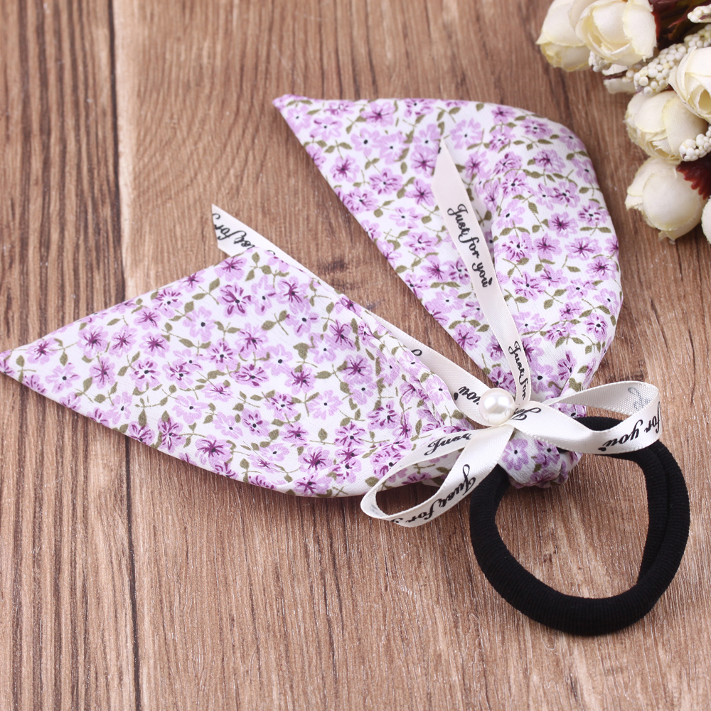 5-yuan store accessories: Floral hair ties, ribbon-like ponytails, super ethereal hair ties, women's ponytails, summer hair bands, sweet hair accessories Item Picture