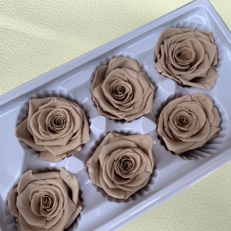 Special Grade A 5.5-6cm everlasting rose preserved flower gift box with grass for birthday and Valentine's Day gifts details Picture