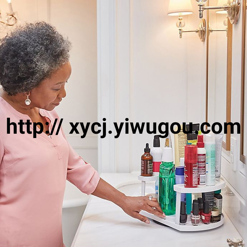 Cross-border kitchen and bathroom rotating storage rack, rotating rack, multi-layer kitchen seasoning rack, cosmetics storage rack details Picture