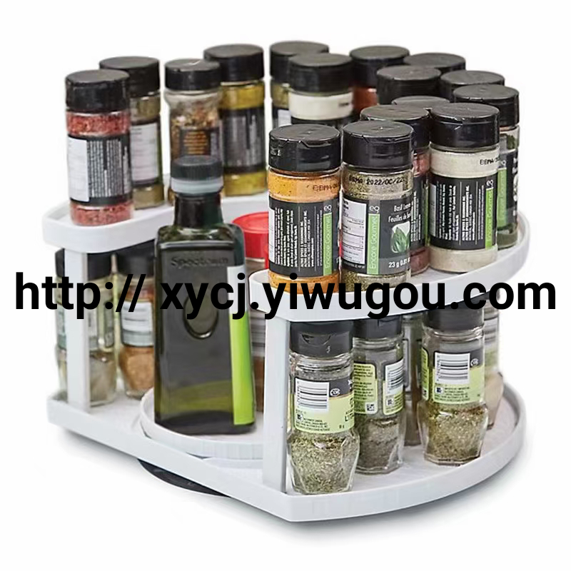 Cross-border kitchen and bathroom rotating storage rack, rotating rack, multi-layer kitchen seasoning rack, cosmetics storage rack