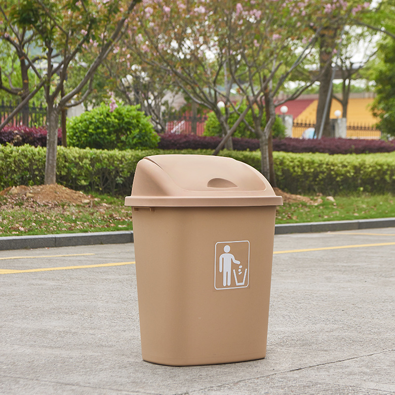 70L, 50L large-capacity outdoor property commercial covered kitchen and household covered classroom trash cans, extra-large size details Picture