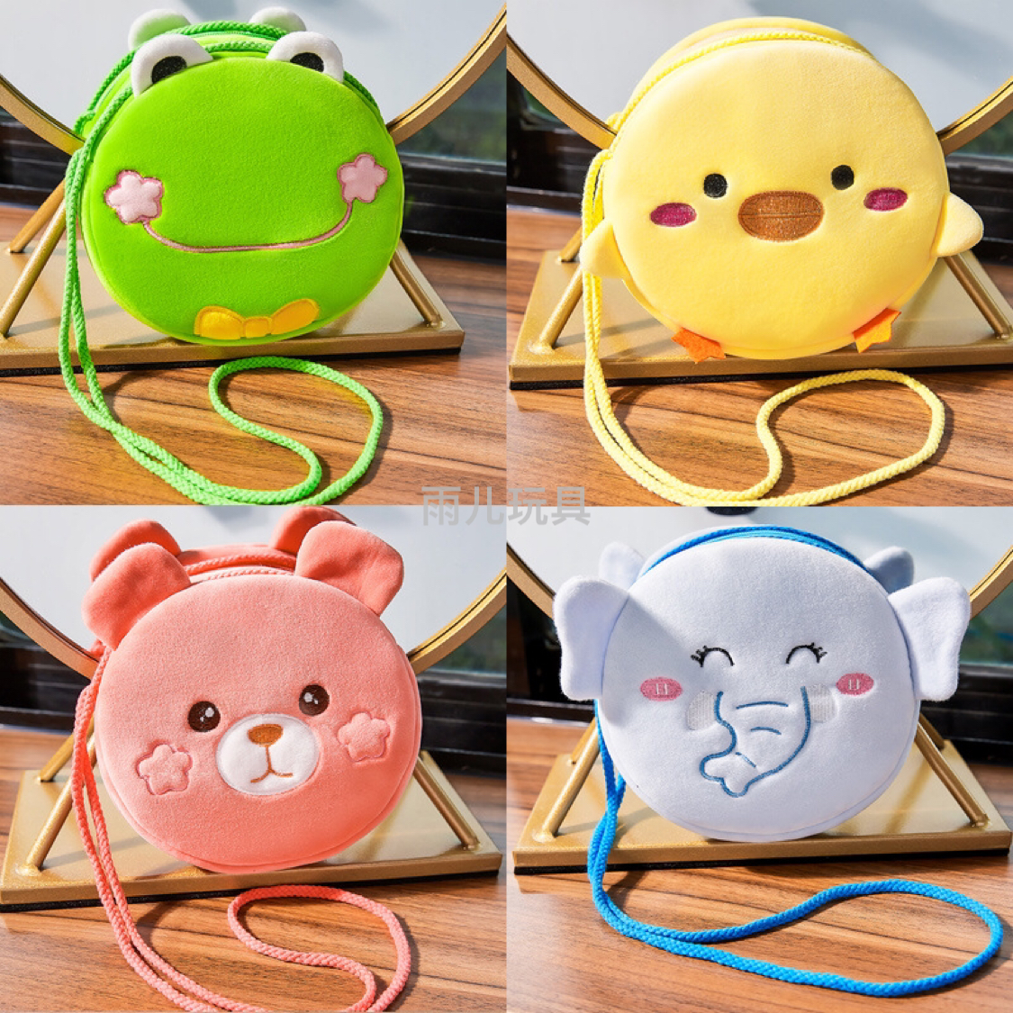 Plush toy shoulder bag, 18cm cotton rope shoulder bag, tiger shoulder bag, cartoon children's shoulder bag, single-shoulder bag, crossbody bag Item Picture