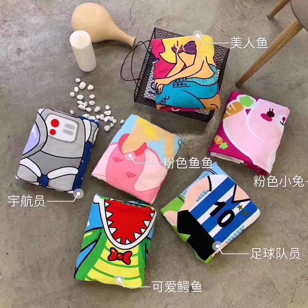 连帽浴巾、斗篷浴巾实物图