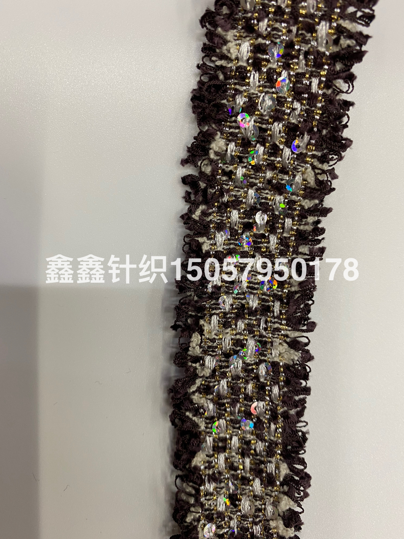 Sequined webbing lace in color, 3 cm wide, factory direct sales Specification image