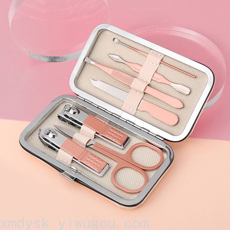 Nail clipper set 7-piece set, ear clipper small scissors set, single pedicure, manicure and beauty set tools Specification image