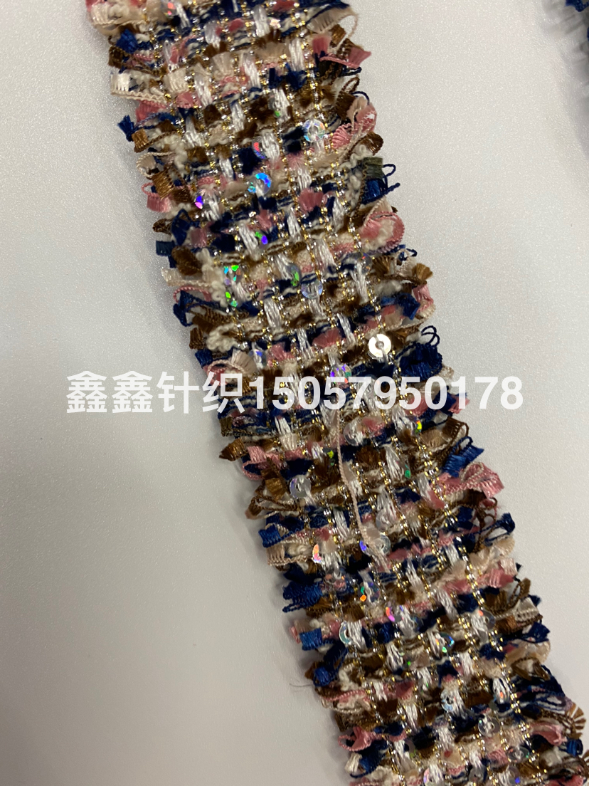 Sequined webbing lace in color, 3 cm wide, factory direct sales Item Picture