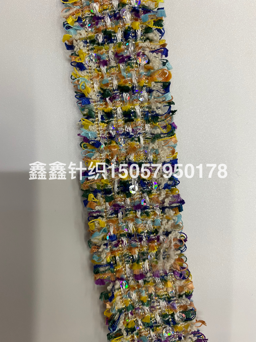 Sequined webbing lace in color, 3 cm wide, factory direct sales details Picture