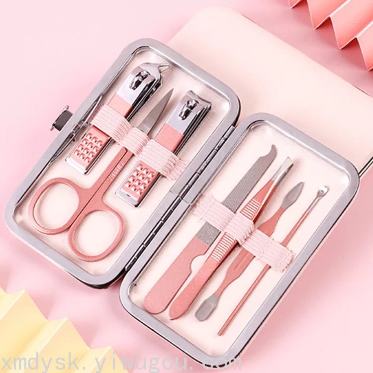 Nail clipper set 7-piece set, ear clipper small scissors set, single pedicure, manicure and beauty set tools