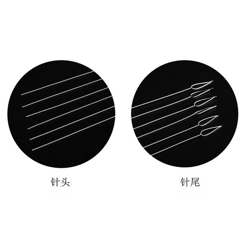 手工穿珠极细大眼开口麻花型串珠专用针 穿珠工具配件