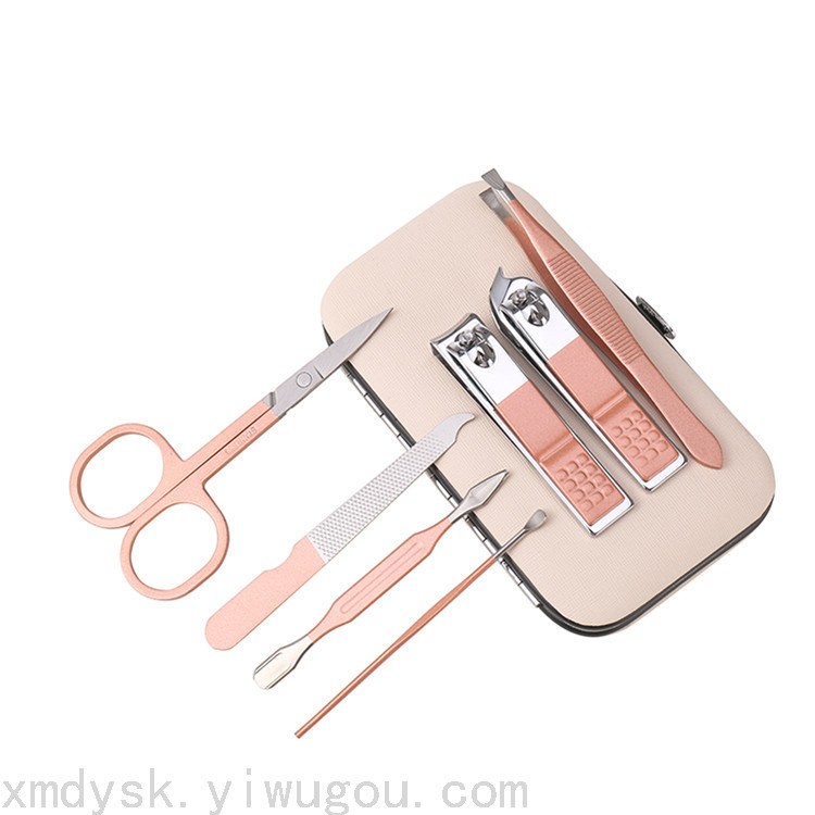 Nail clipper set 7-piece set, ear clipper small scissors set, single pedicure, manicure and beauty set tools Item Picture