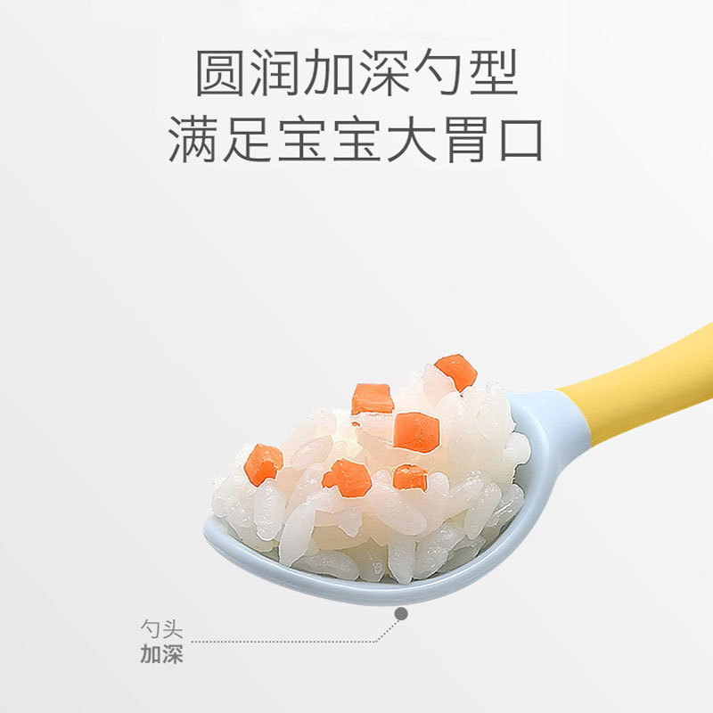 Children learn to eat training cutlery twist fork spoon silicone soft spoon baby can bend spoon Specification drawing