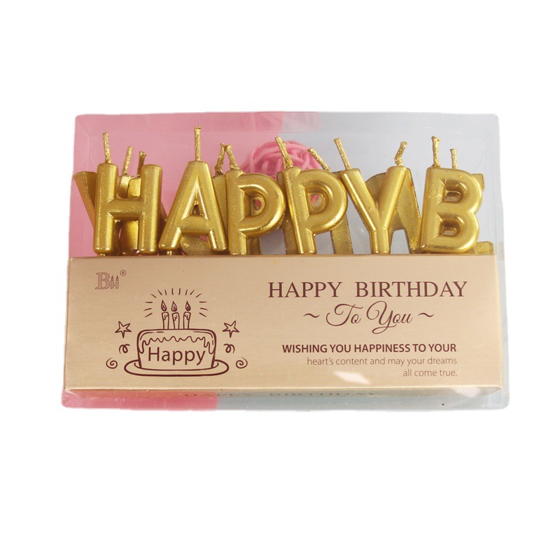 happybirthday candles, happybirthday party, children's wholesale letter candles Item Picture