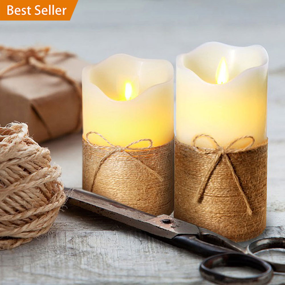 Three-piece set of simulated swinging flame led candles, remote control electronic candles, decorative handicrafts and ornaments details Picture