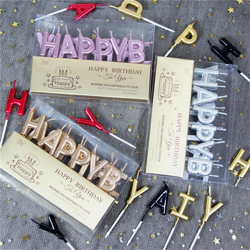 happybirthday candles, happybirthday party, children's wholesale letter candles