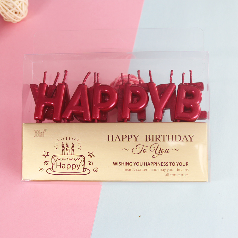 happybirthday candles, happybirthday party, children's wholesale letter candles details Picture