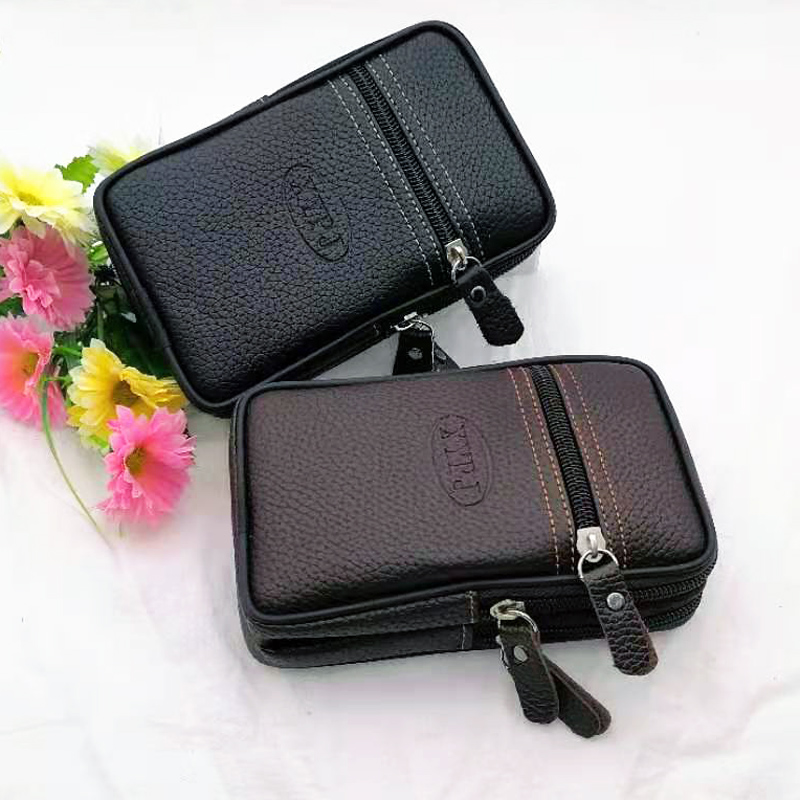 L2221 vertical three-flap waist bag, multi-functional vertical mobile phone bag, men's waist bag, hanging bag, Yiwu, diverse details Picture