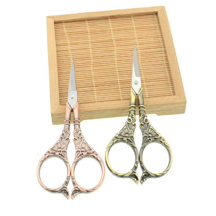 厂家直销 百合复古家用小剪刀 婚庆礼物摆件