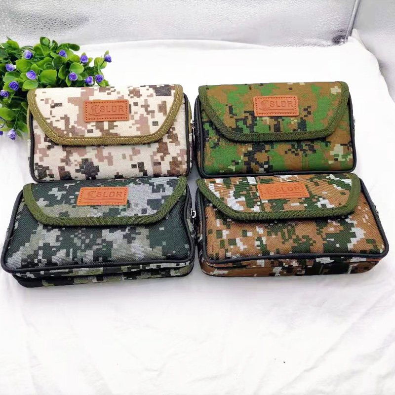 L2222 Horizontal 7-inch three-layer camouflage waist bag, multi-functional mobile phone bag, men's waist bag, hanging bag, Yiwu, diverse Application Scenario