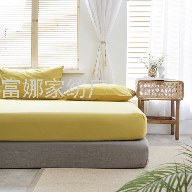 床笠床上用品外贸素色化纤床笠枕头套出口尺寸少量可定制畅销款详情图3