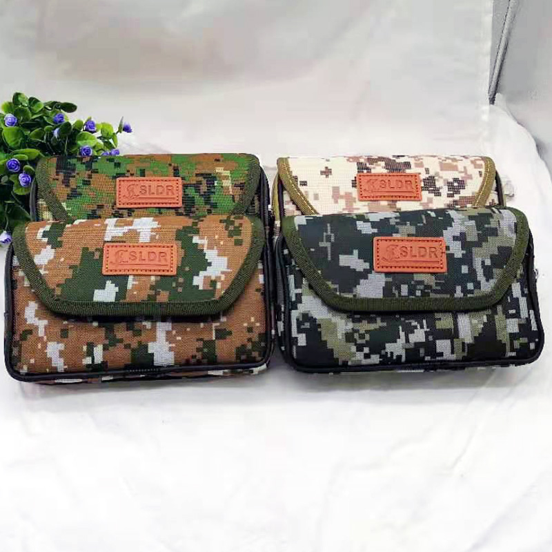 L2222 Horizontal 7-inch three-layer camouflage waist bag, multi-functional mobile phone bag, men's waist bag, hanging bag, Yiwu, diverse Specification image
