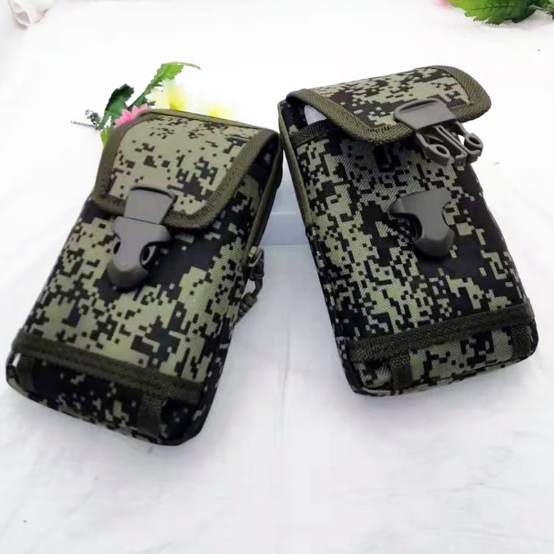 L2213 Camouflage bull head buckle large waist bag, multi-functional mobile phone bag, men's waist bag, hanging bag, Yiwu, diverse Specification image