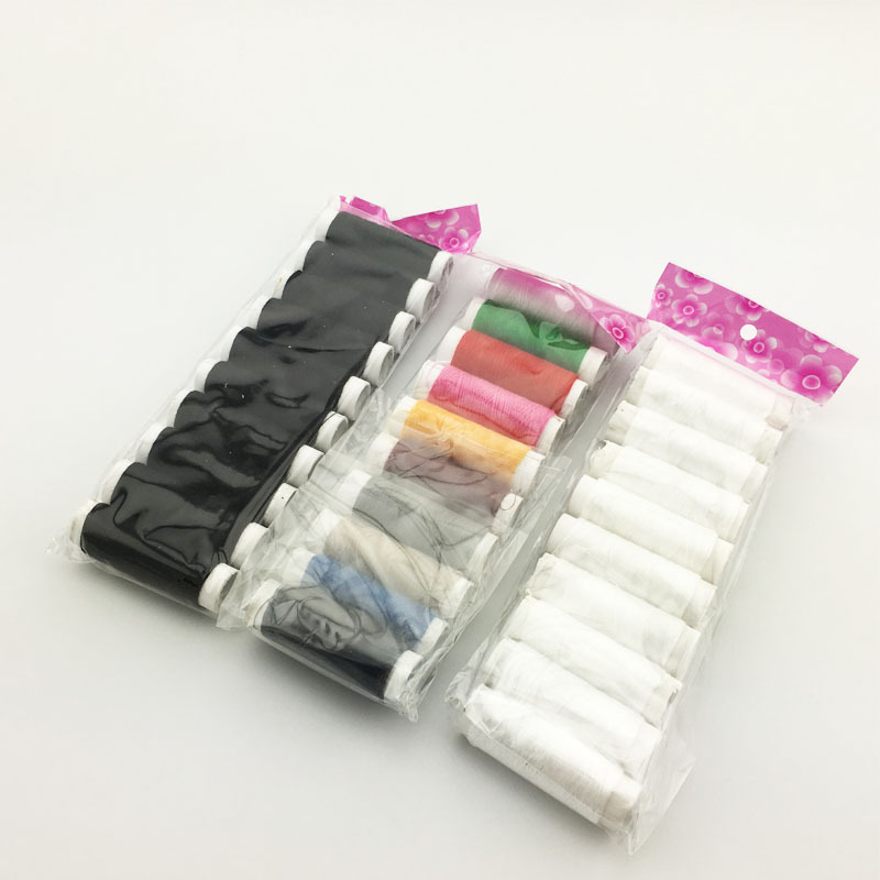 配套手工针线套装10色缝纫线50y缝制用线混色 家用针线包配件