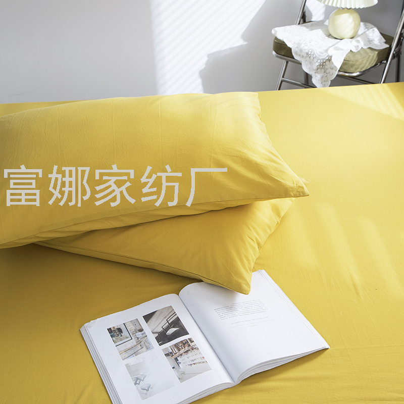 床笠床上用品外贸素色化纤床笠枕头套出口尺寸少量可定制畅销款详情图4