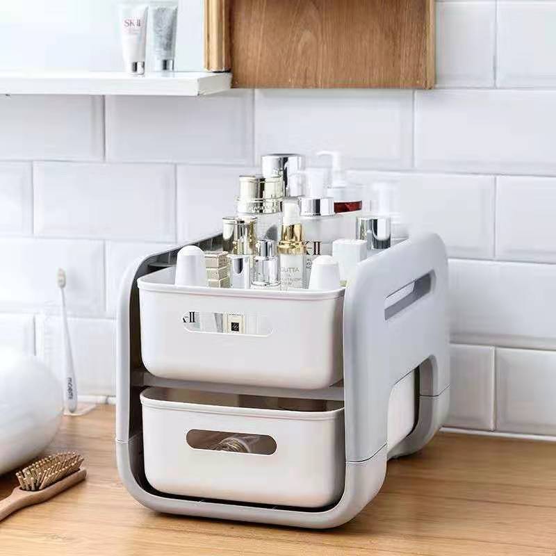 Japanese-style bathroom and kitchen storage box, organizing desktop clutter storage basket, cosmetics and facial mask storage box Specification image