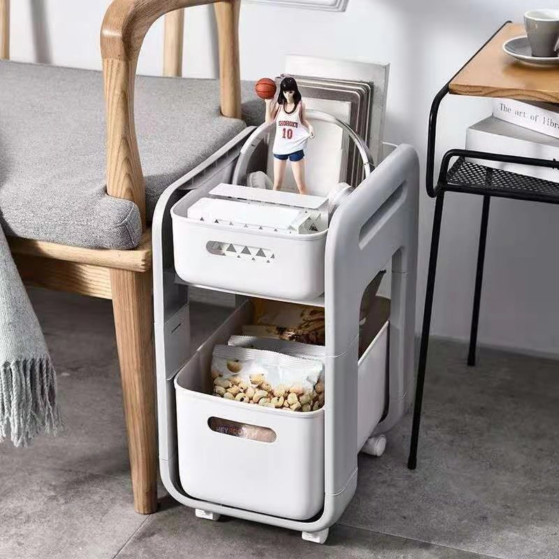 Japanese-style bathroom and kitchen storage box, organizing desktop clutter storage basket, cosmetics and facial mask storage box Item Picture