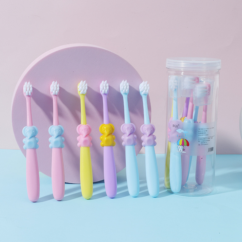 Children small elephant ten thousand hair toothbrush cartoon high quality ultra fine soft baby toothbrush manufacturers wholesale