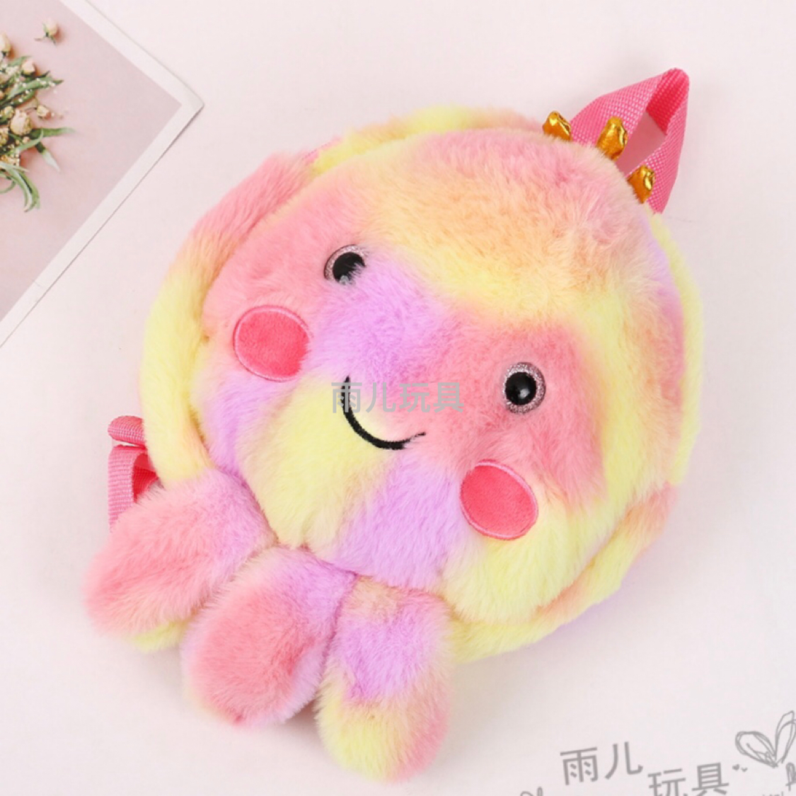 Plush toy schoolbag, octopus schoolbag, Maomao tie-dyed octopus schoolbag, children's backpack, backpack, octopus small bag details Picture