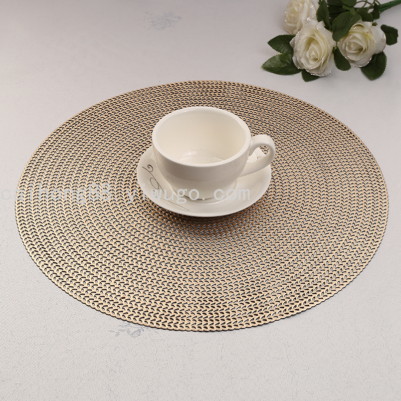 European-style PVC wheat ear round table mat, Amazon cross-border waterproof, washable and easy-to-maintain decorative mat manufacturer wholesale Specification drawing
