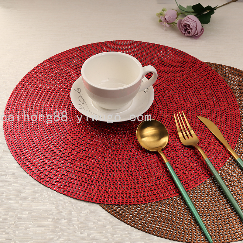 European-style PVC wheat ear round table mat, Amazon cross-border waterproof, washable and easy-to-maintain decorative mat manufacturer wholesale full figure