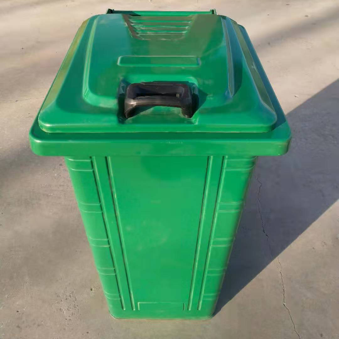Large-capacity thickened 240L / 120L iron trash can, outdoor 240-liter trash can, sanitation trailer trash can Specification image