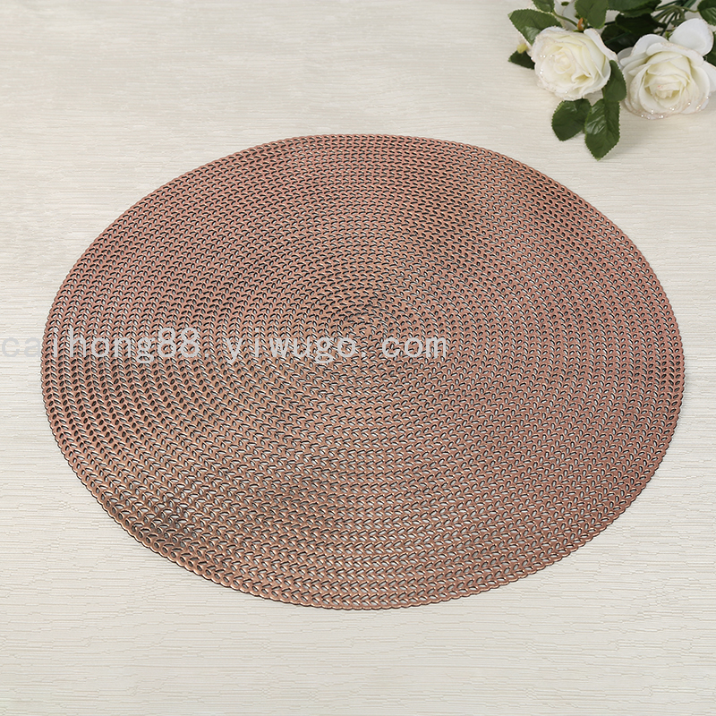 European-style PVC wheat ear round table mat, Amazon cross-border waterproof, washable and easy-to-maintain decorative mat manufacturer wholesale details Picture