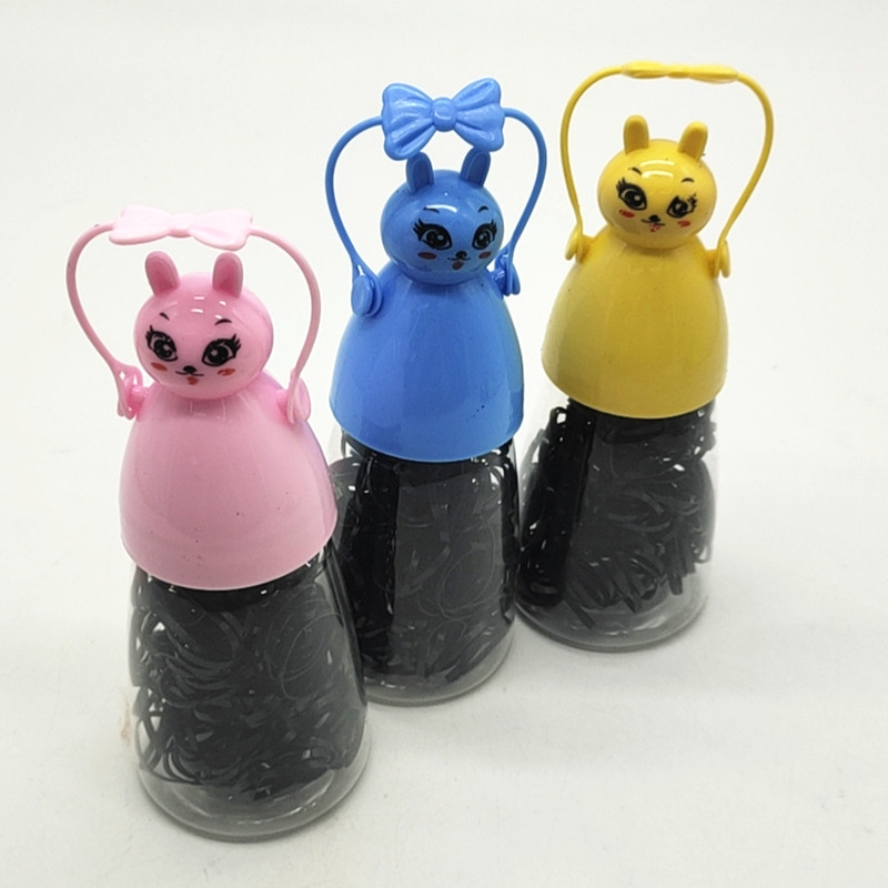 Sunshine Department Store Korean candy Salad, continuous hair tie, colorful elastic black hair tie, hair band, disposable rubber band Specification image