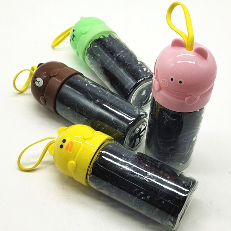 Sunshine Department Store Korean candy Salad, continuous hair tie, colorful elastic black hair tie, hair band, disposable rubber band Specification image