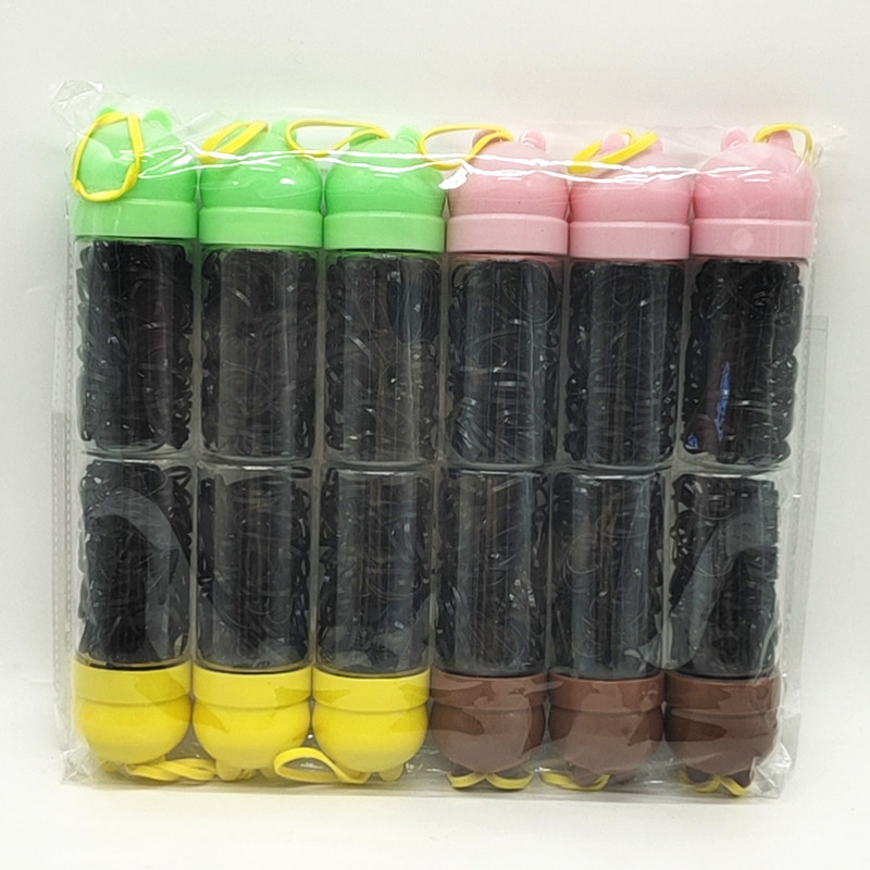 Sunshine Department Store Korean candy Salad, continuous hair tie, colorful elastic black hair tie, hair band, disposable rubber band Item Picture