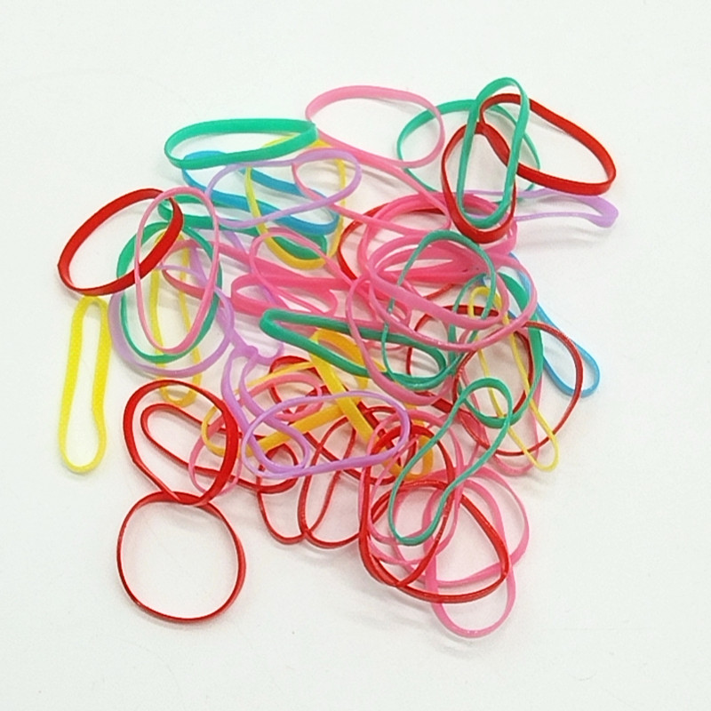 Sunshine Department Store's cute and portable disposable rubber band women's hair tie, Korean-style hair tie, and colorful hair tie Application Scenario