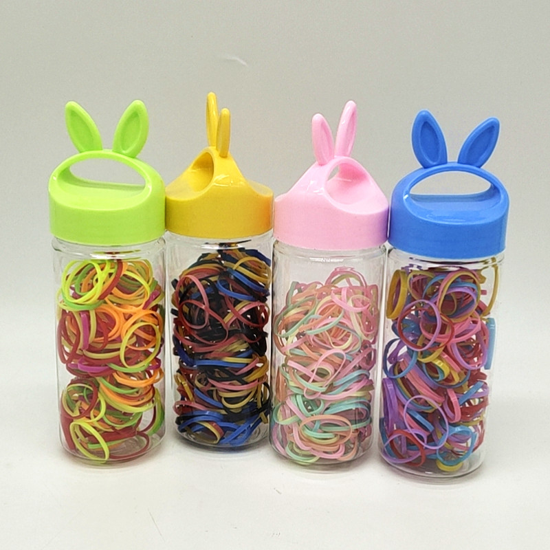 Sunshine department store hair rope baby hair tie head rope children's rubber band barrel color rubber band disposable hair band